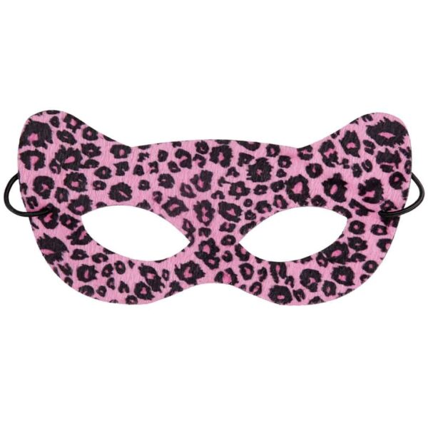 Maschera Domino Leopardo Rosa