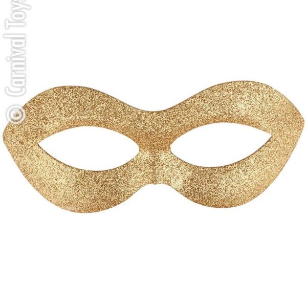 Maschera Oro Glitter in Plastica