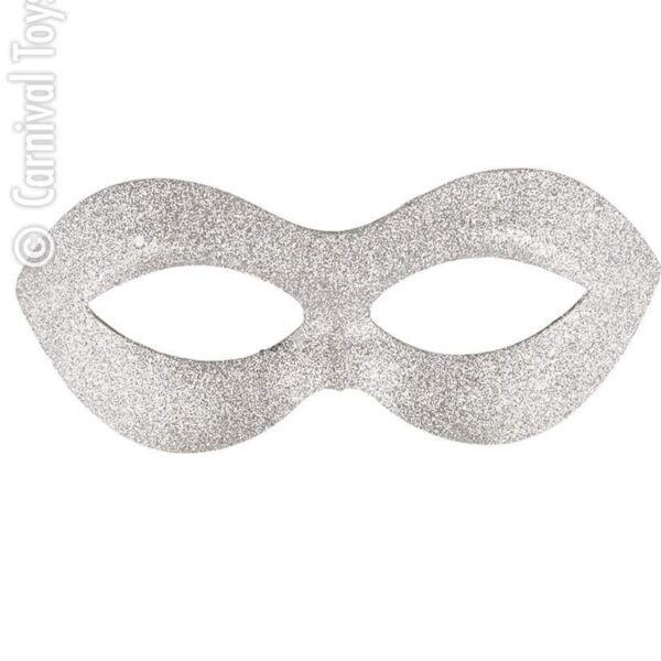 Maschera Argento Glitter in Plastica