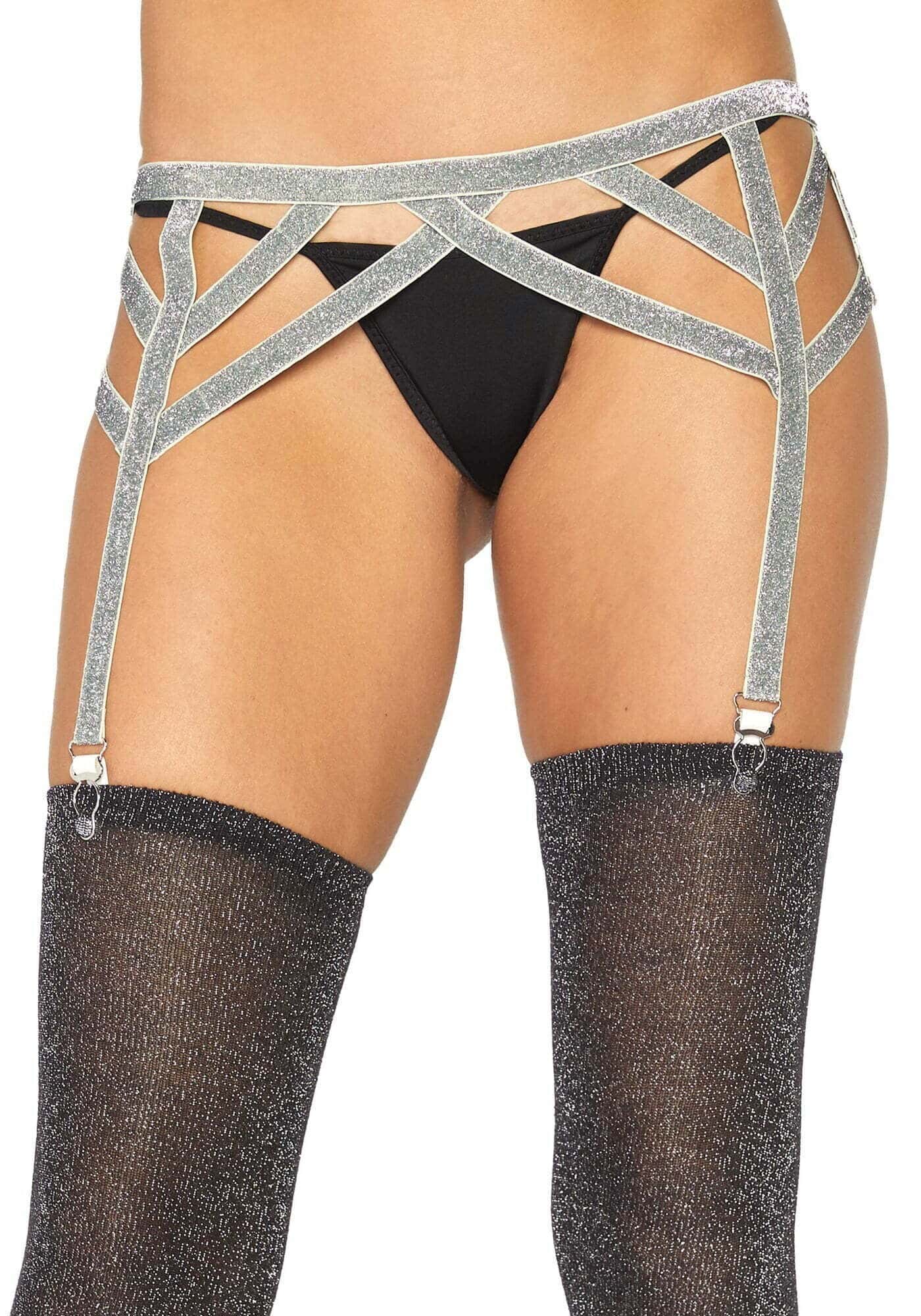 Reggicalze Elasticizzato Scintillante In Lurex