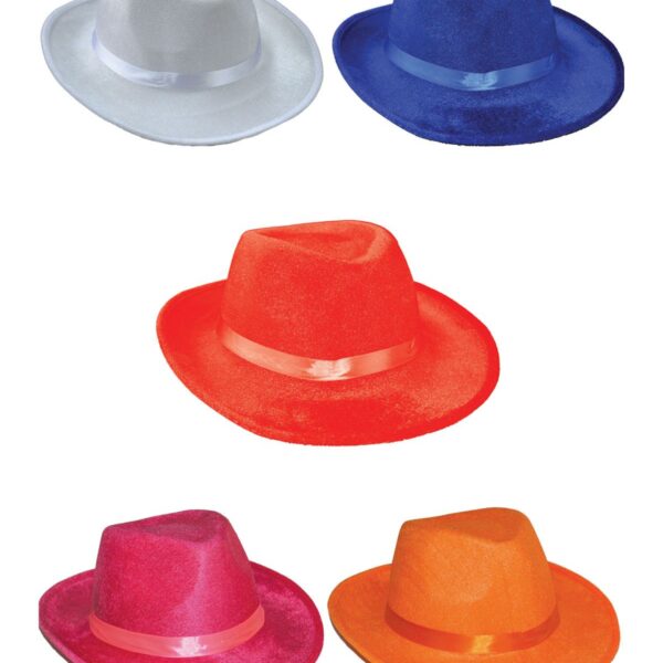 Cappello da Gangster in Velluto Colori Assortiti