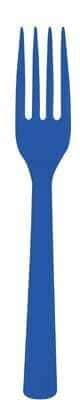 Forchette in Plastica Blu Cobalto