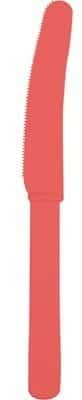 Coltelli in Plastica Rosso Corallo