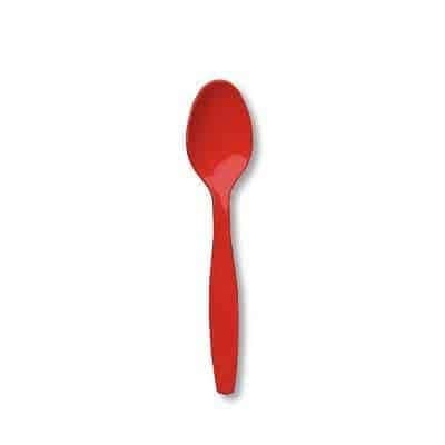 Cucchiai in Plastica Rossi