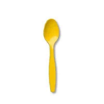 Cucchiai in Plastica Gialle