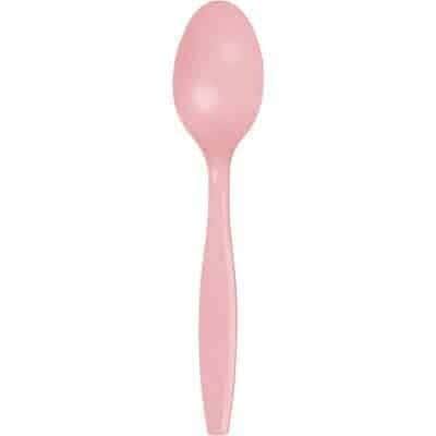 Cucchiai in Plastica Rosa Pastello