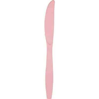 Coltelli in Plastica Rosa Pastello