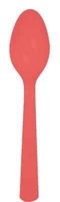 Cucchiai in Plastica Rosso Corallo