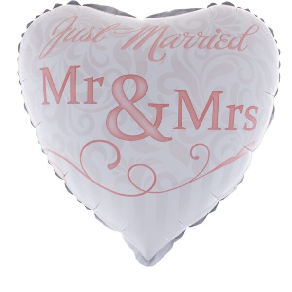 Palloncino in Mylar Cuore Mr & Mrs