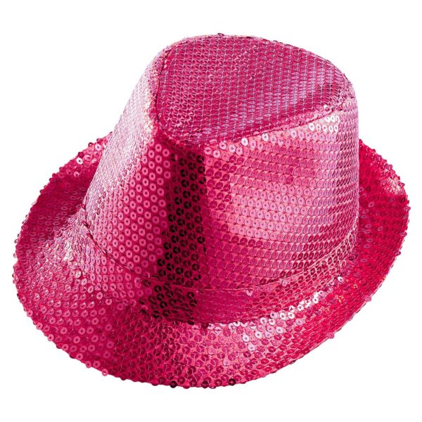 Cappello da Gangster Rosa in Paillette