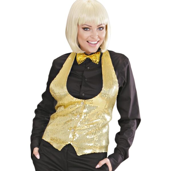 Gilet Oro con Paillette