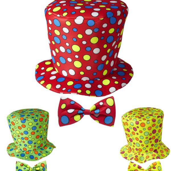 Cappello a Cilindro a Pois con Papillon