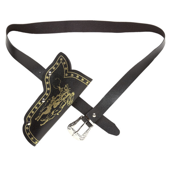 Cinturone Nero Cowboy con Fondina