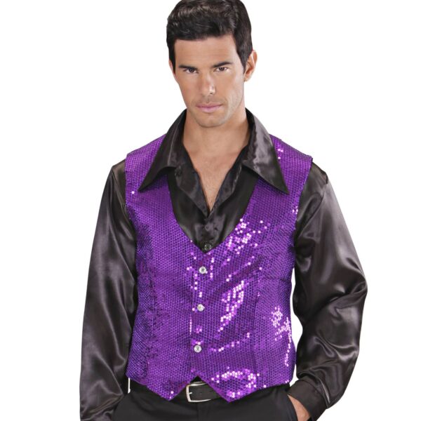 Gilet Viola con Paillette