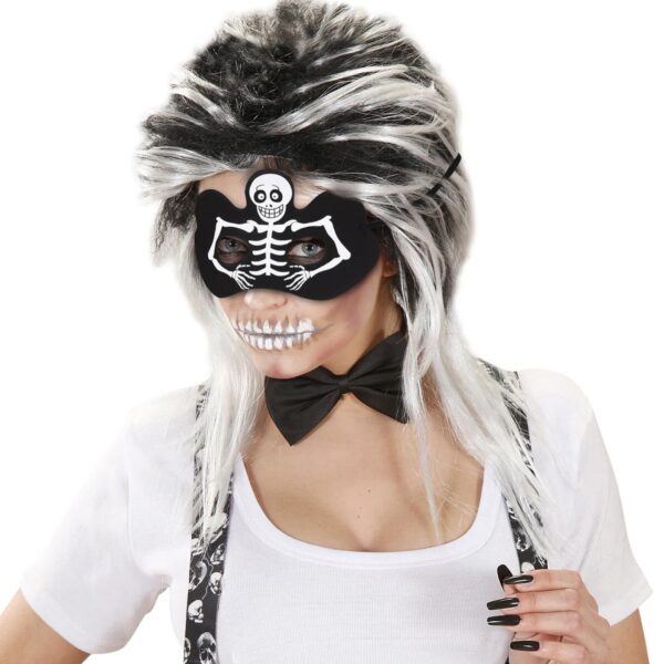Maschera Nera con Scheletro