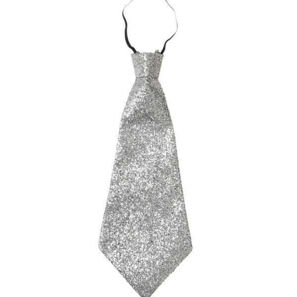 Cravatta Glitter Argento