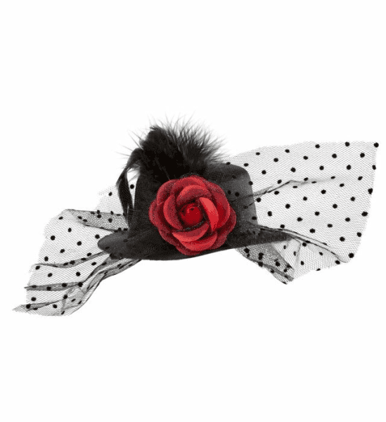 Mini Cilindro Nero con Tulle