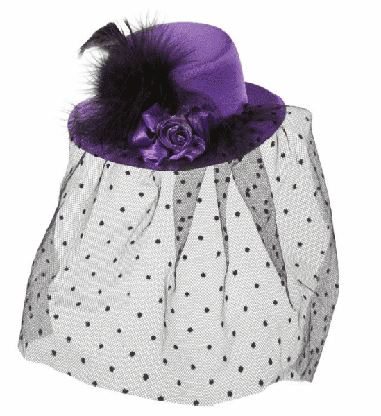 Mini Cilindro Viola con Piume