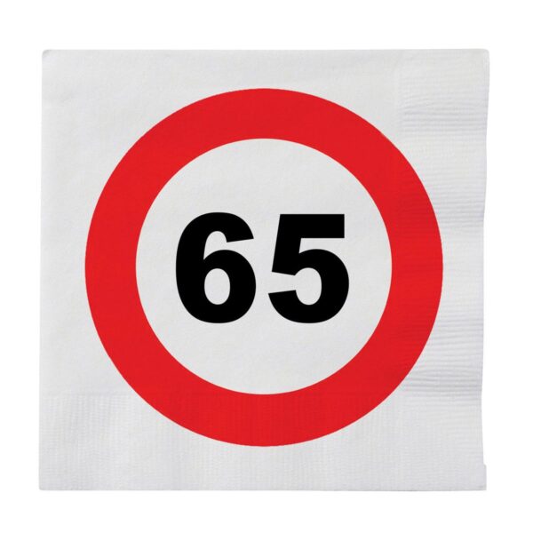 Tovaglioli con Numero Limite 65