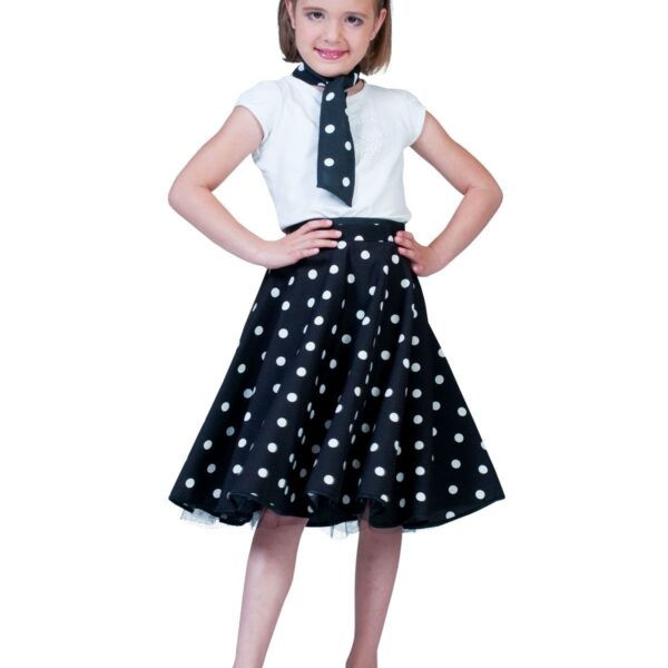 Gonna e Foulard Nero a Pois Rock'N Roll