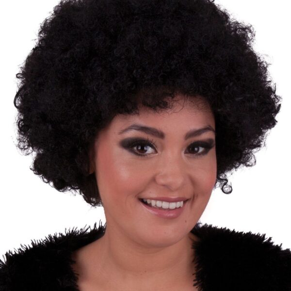 Parrucca Nera Hippie Afro
