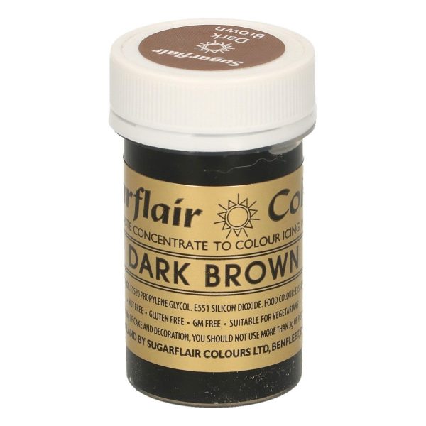 Sugarflair Colorante Marrone Scuro in Pasta 25 Gr