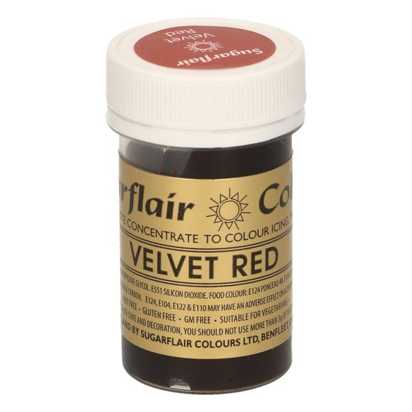 Sugarflair Colorante Rosso Velluto in Pasta 25 Gr