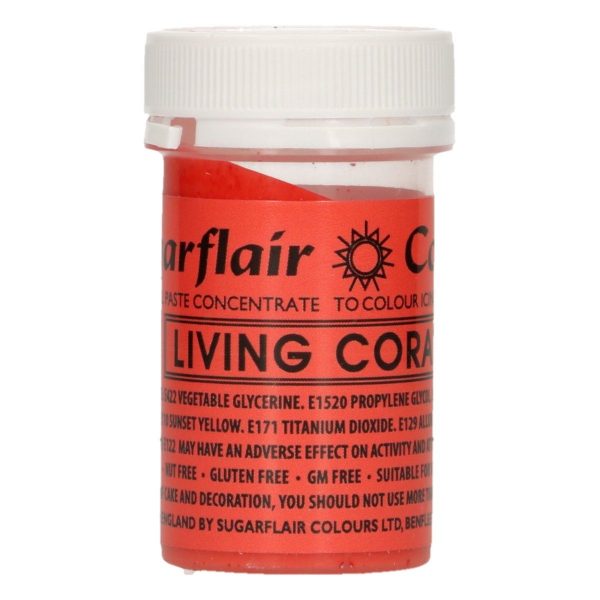 Sugarflair Colorante Corallo Vivo in Pasta 25 Gr