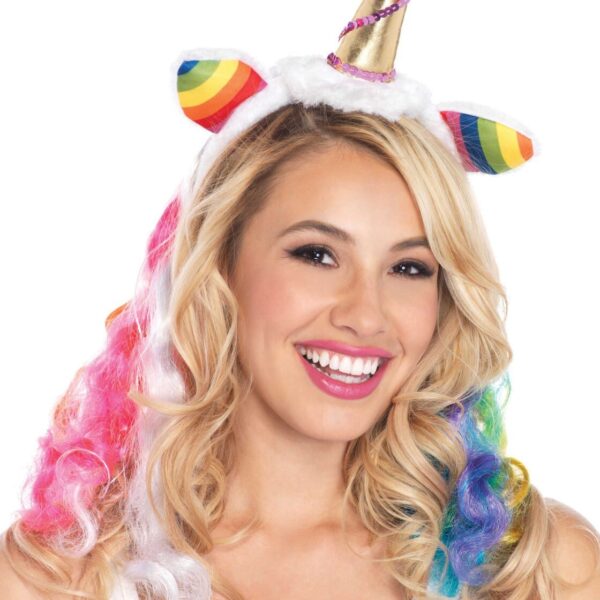 Cerchietto da Unicorno con Meches Colorate