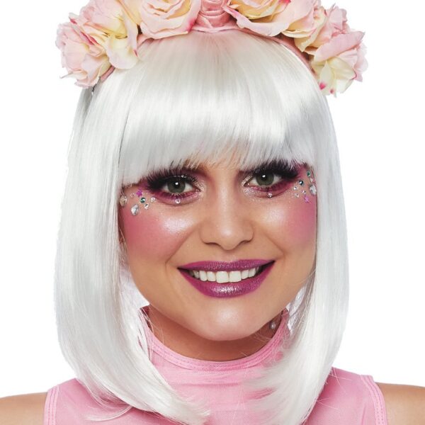 Cerchietto da Unicorno Rosa con Fiori
