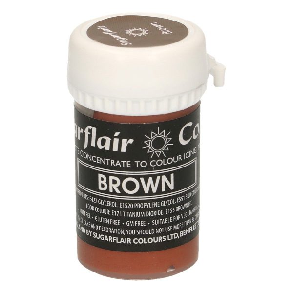 Sugarflair Colorante Marrone in Pasta 25 Gr