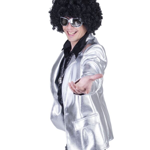 Giacca Argento Lucido Disco