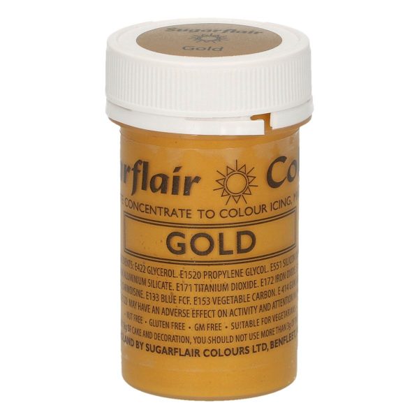 Sugarflair Colorante Oro Satinato in Pasta 25 Gr