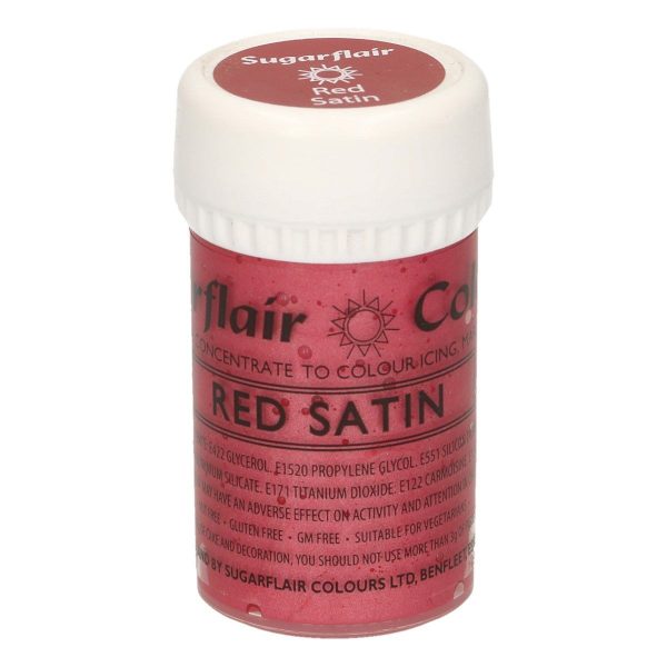 Sugarflair Colorante Rosso Satinato in Pasta 25 Gr