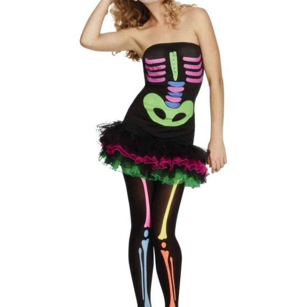 Costume da Sexy Scheletro Neon
