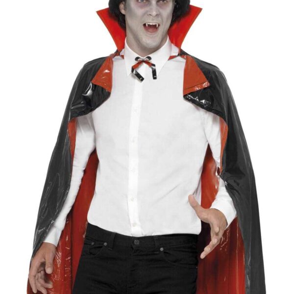Mantello Nero e Rosso Reversibile da Vampiro