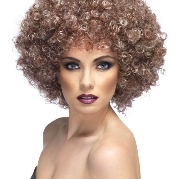 Parrucca Afro Castana