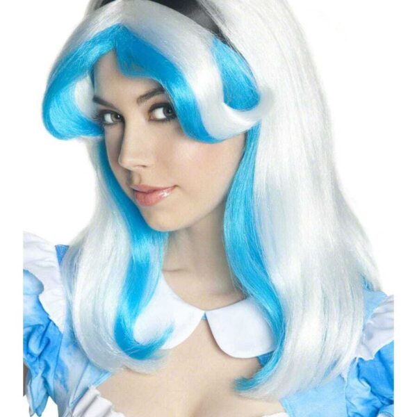 Parrucca Bianca e Azzurra da Alice in LSD Land