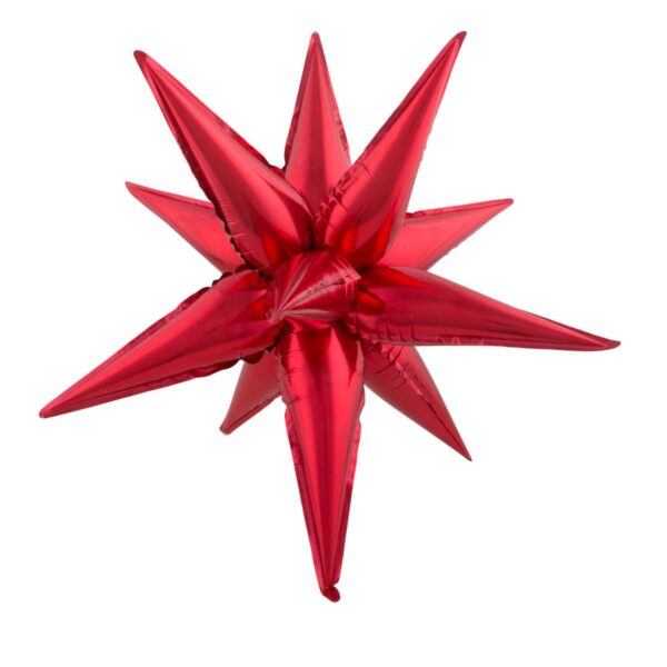 Palloncino Mylar Stella Tridimensionale Rossa