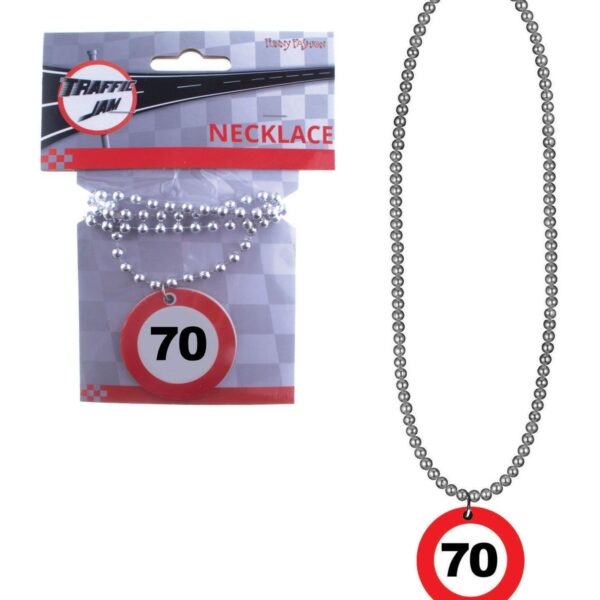 Collana con Medaglione Numero Limite 70