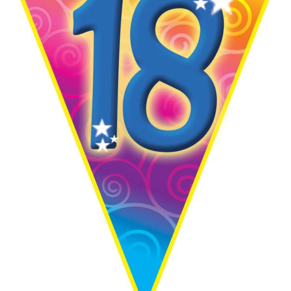 Festone Bandierina Compleanno Numero 18