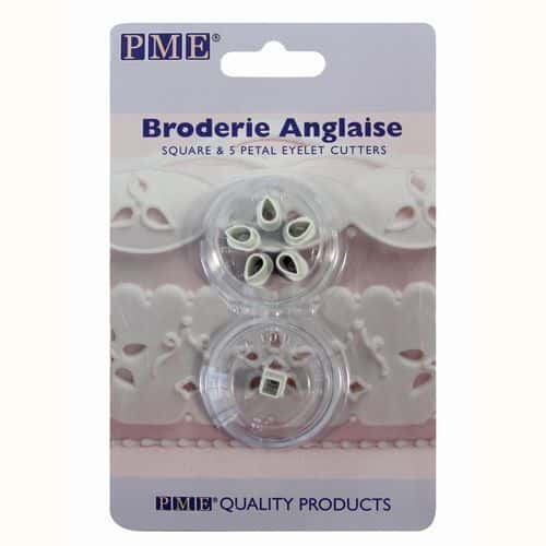 PME Tagliapasta Ricami Inglesi Quadrati & Stampini Petali