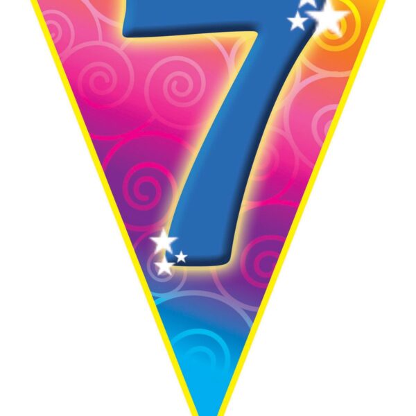 Festone Bandierina Compleanno Numero 7