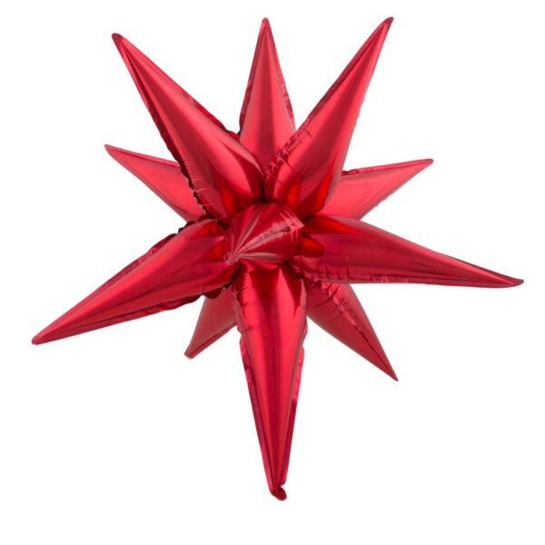 Palloncino Mylar Stella Tridimensionale Rossa