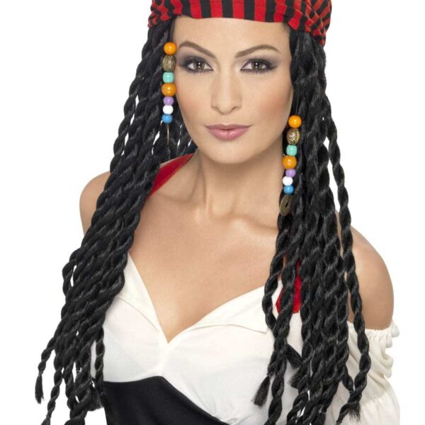 Parrucca da Piratessa Nera
