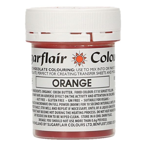 Sugarflair Colorante Arancione per Cioccolato 35 Gr.