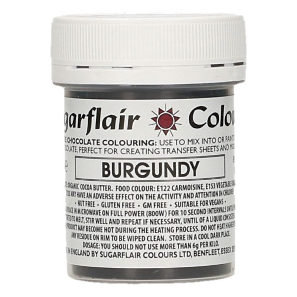Sugarflair Colorante Borgogna  per Cioccolato 35 Gr.