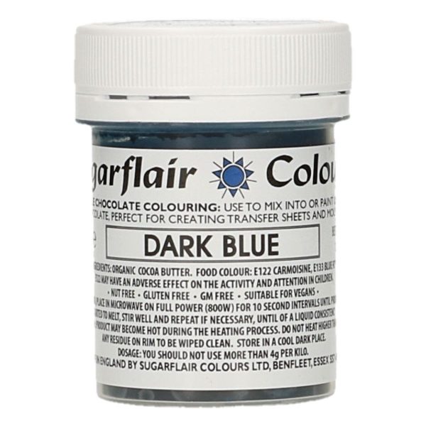 Sugarflair Colorante Blu Scuro per Cioccolato 35 Gr.