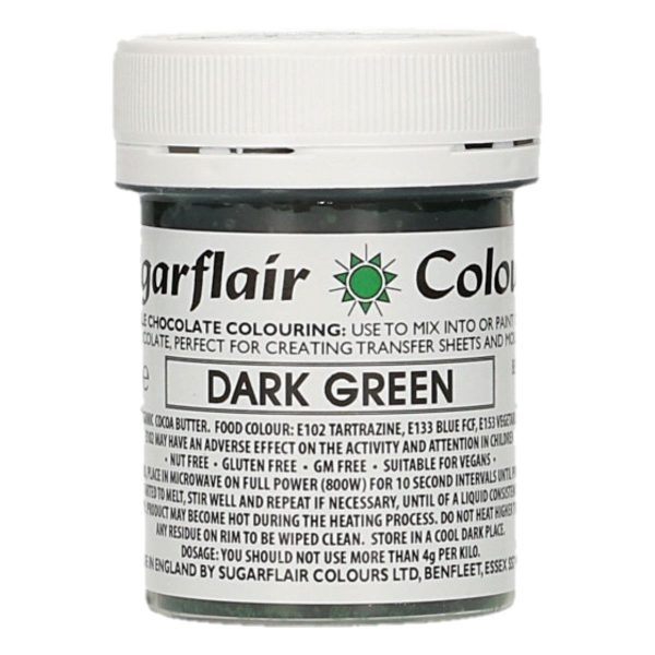 Sugarflair Colorante Verde Scuro per Cioccolato 35 Gr.