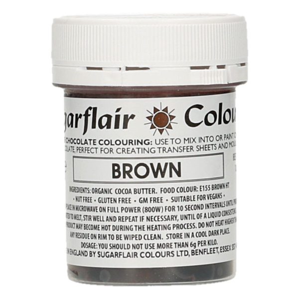Sugarflair Colorante Marrone per Cioccolato 35 Gr.
